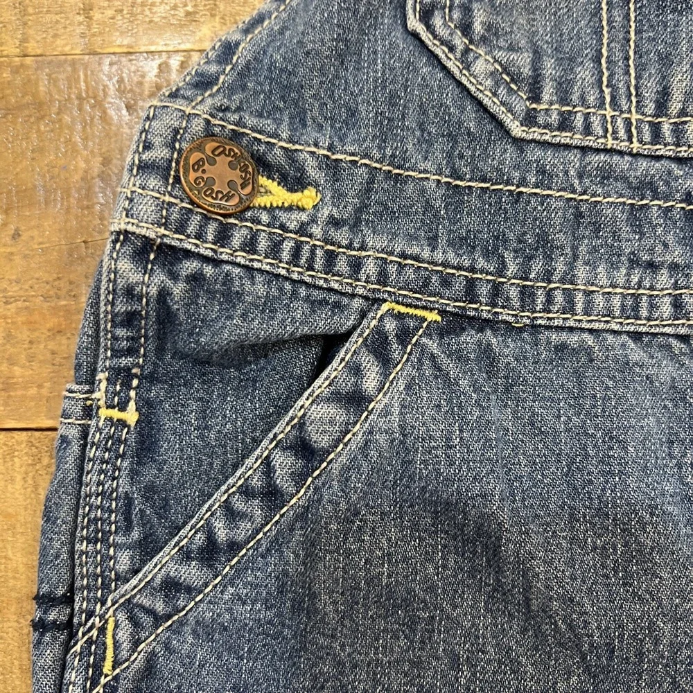 Vintage OshKosh Bgosh Kids Baby Denim Carpenter Vestbak Overalls Size 18M